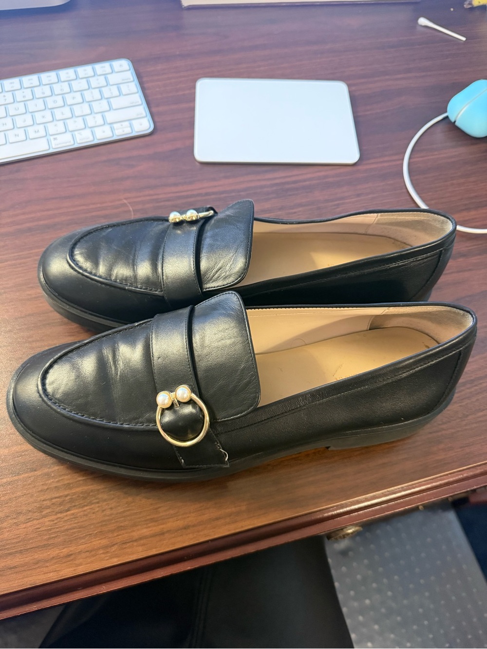 STUART WEITZMAN BRENNA LEATHER LOAFER PLATFORM SZ 41